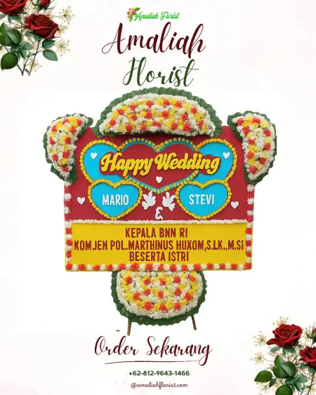 Papan Bunga Pernikahan Tinada